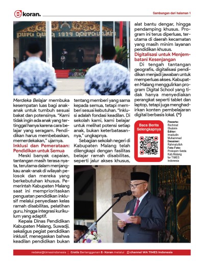 Edisi Jumat,2 Mei 2025: E-Koran, Bacaan Positif Masyarakat 5.0