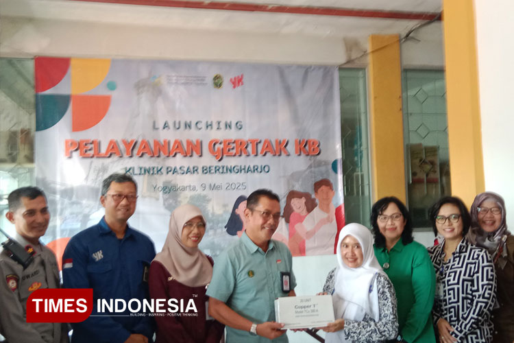 Suasana peluncuran GERTAK KB (Gerakan Serentak Keluarga Berencana) Klinik Kesehatan Pasar Beringharjo Lantai 3 Kota Yogyakarta. (FOTO: Zidniy Husnaya/TIMES Indonesia)