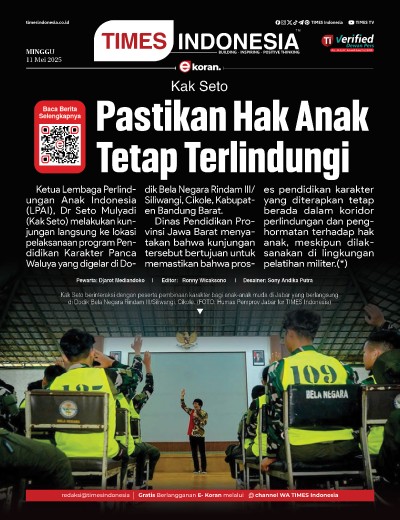 	Edisi Minggu,11 Mei 2025: E-Koran, Bacaan Positif Masyarakat 5.0