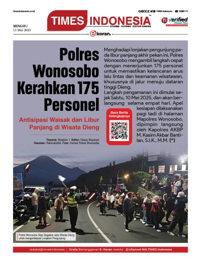 	Edisi Minggu,11 Mei 2025: E-Koran, Bacaan Positif Masyarakat 5.0