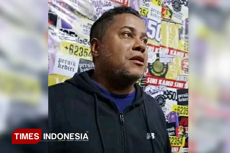 Pelatih Persik Kediri, Divaldo Alves (FOTO: Yobby/TIMES Indonesia)