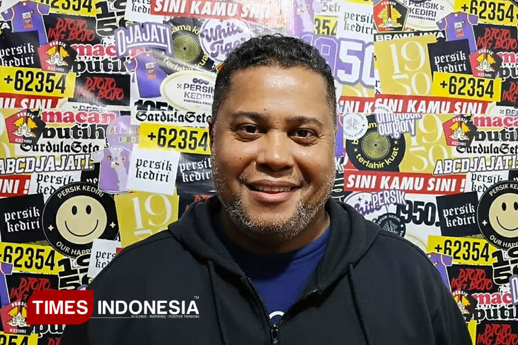 Pelatih Persik Kediri, Divaldo Alves (FOTO:: Yobby/TIMES Indonesia)