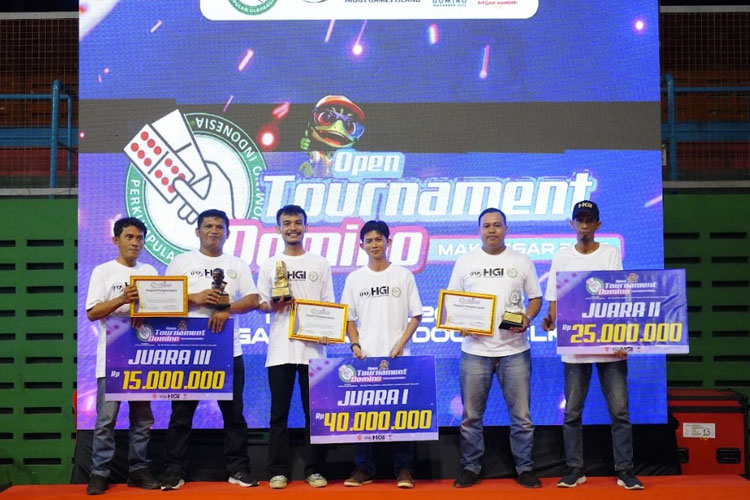 Juara Makassar Open Tournament Domino 2025. (Foto: PORDI)