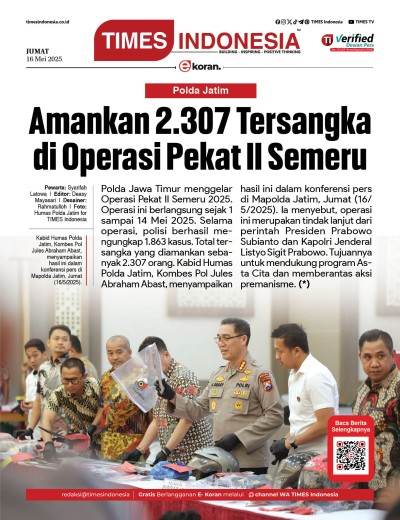 Edisi Jumat,16 Mei 2025: E-Koran, Bacaan Positif Masyarakat 5.0