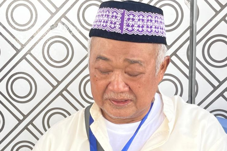 Abdul Manaf Mad Yusuf (72 tahun), jemaah haji asal Lampung.(Foto: MCH 2025 Kemenag RI)