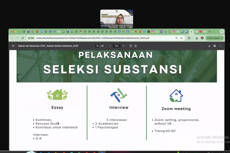 IKA Universitas Negeri Malang Kupas Strategi Lolos LPDP