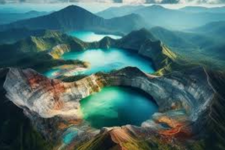 Danau Kelimutu di Flores yang memiliki keunikan pada warna air yang berbeda di masing-masing danau. (FOTO:Instagram)
