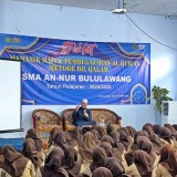 Talbiyah Menggema di SMA An Nur, Siswa Kelas XII  Serius Ikuti Simulasi Haji