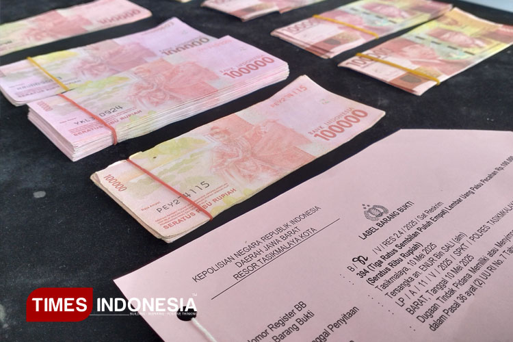 Ciduk Pengedar Uang Palsu, Polres Tasikmalaya Kota Amankan 395 Pecahan Rp100 Ribu
