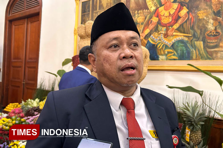 Kepala Dishub Jatim Nyono, Selasa (20/5/2025).(Foto : Lely Yuana/TIMES Indonesia)