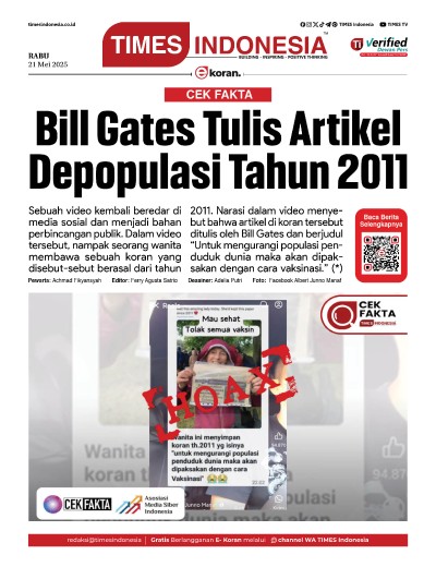 Edisi Rabu, 21 Mei 2025: E-Koran, Bacaan Positif Masyarakat 5.0