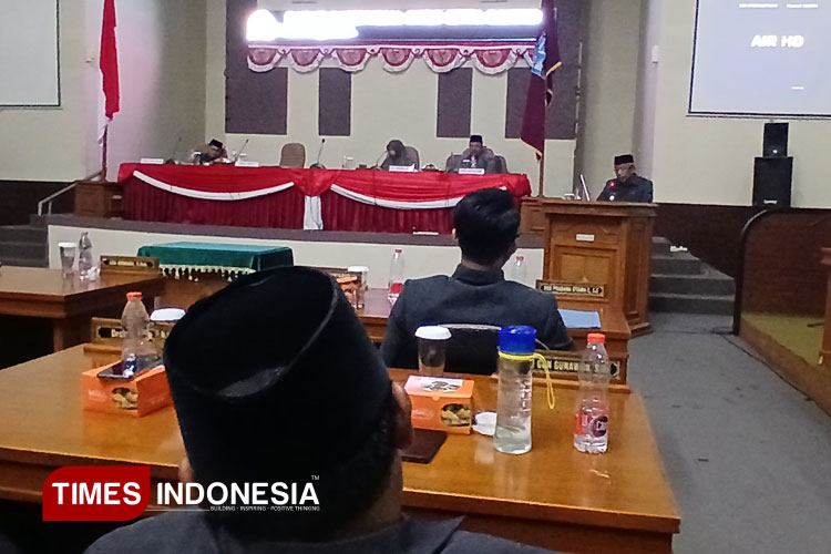 Suasana rapat paripurna DPRD Kota Banjar. (Foto: Susi/TIMES Indonesia)