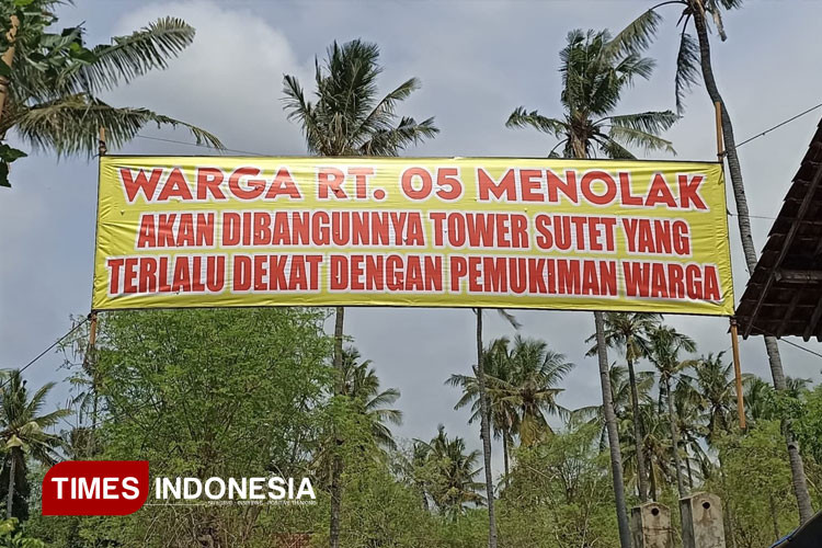 Tower SUTET PLTS Proyek Strategis Nasional di Banyuwangi Ditolak Warga, Ini Sebabnya