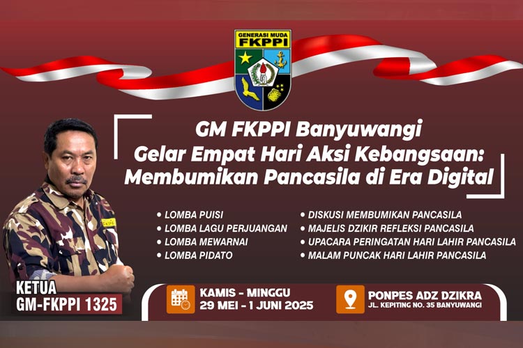 Flyer rangkaian kegiatan GM FKPPI Banyuwangi. (FOTO: GM FKPPI Banyuwangi for TIMES Indonesia)