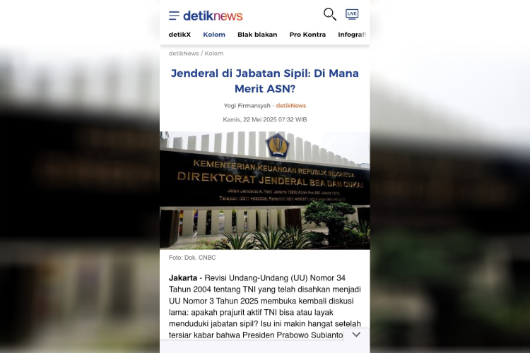 Istana Sarankan Detik.com Unggah Kembali Opini yang Dihapus, Tegaskan Pemerintah Terbuka terhadap Kritik