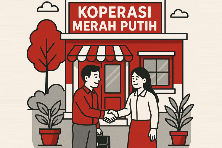 Ilustrasi koperasi merah putih. (Istimewa)