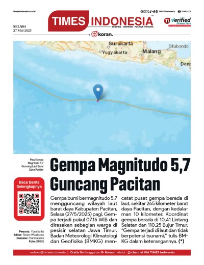 Edisi Selasa, 27 Mei 2025: E-Koran, Bacaan Positif Masyarakat 5.0