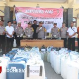 Operasi Pekat Turangga 2025, Polres Sumba Timur Sita Sejumlah Miras dan Sajam Ilegal