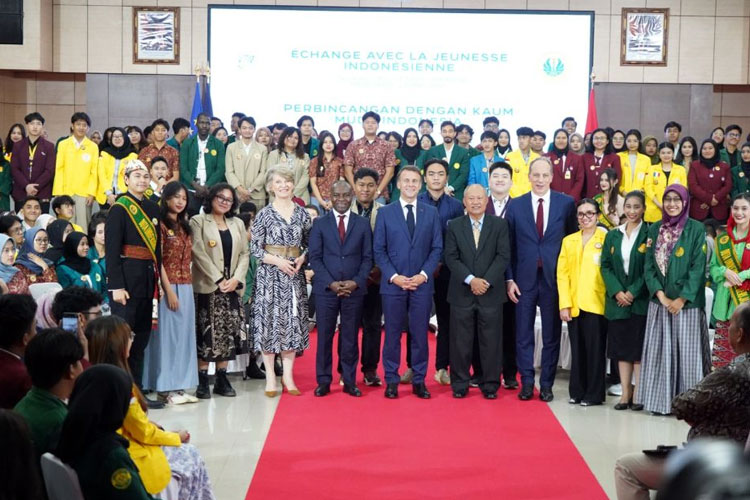 UNJ Becomes Indonesian Campus Visited By French President Emmanuel Macron During His State Visit. (Photo: doc. UNJ)