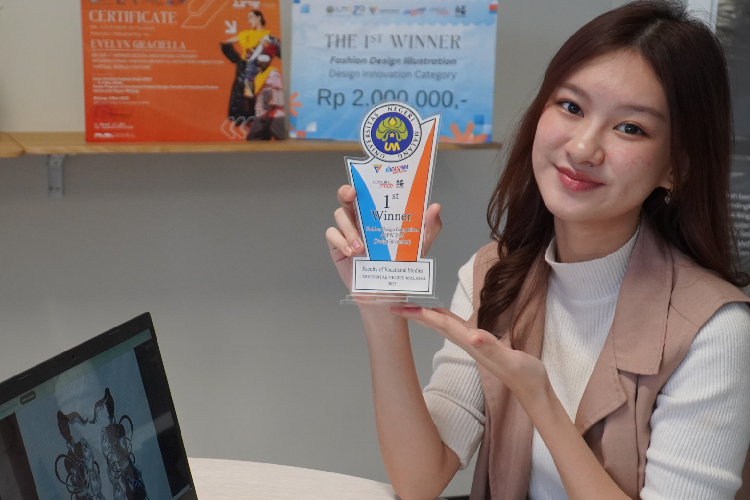 Kisah Mahasiswi UK Petra Selesaikan Karya Lomba Desain Hanya 6 Jam, Sukses Sabet Juara 1