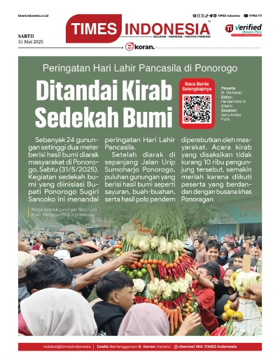 Edisi Sabtu, 31 Mei 2025: E-Koran, Bacaan Positif Masyarakat 5.0