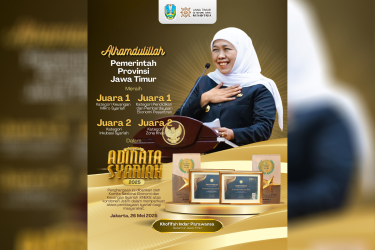 Jatim Borong 10 Anugerah Adinata Syariah 2025, Khofifah Komitmen Perkuat Ekonomi Syariah