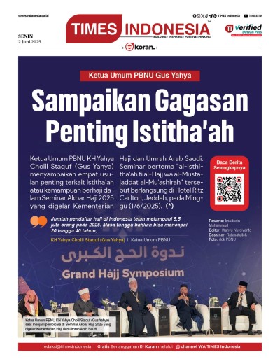 Edisi Senin, 2 Junii 2025: E-Koran, Bacaan Positif Masyarakat 5.0