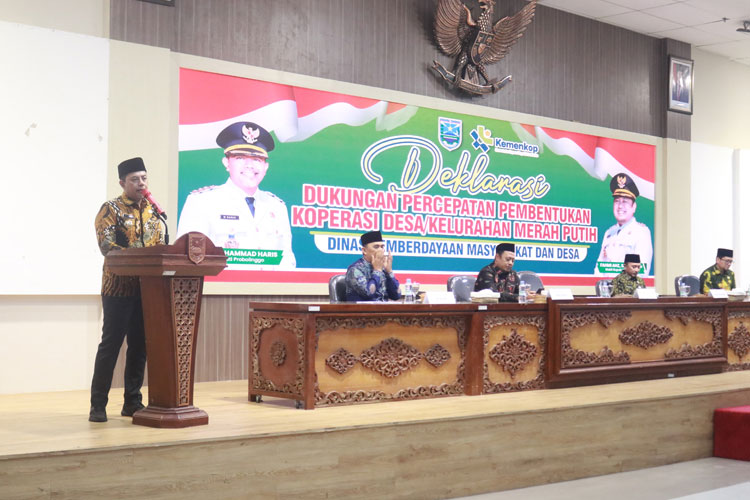Deklarasi pembentukan Koperasi Merah Putih oleh Pemkab Probolinggo sebelumnya. (Foto: Dokumen/TIMES Indonesia)