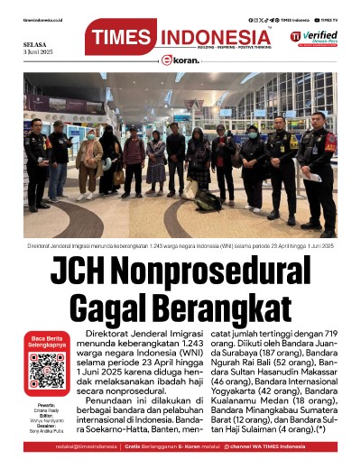 Edisi Selasa, 3 Juni 2025: E-Koran, Bacaan Positif Masyarakat 5.0