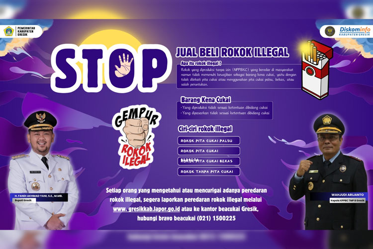 Pemkab Gresik dan Bea Cukai Komitmen Berantas Rokok Ilegal, Masyarakat Diminta Ikut Mengawasi