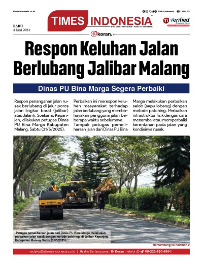 	Edisi Rabu, 4 Juni 2025: E-Koran, Bacaan Positif Masyarakat 5.0