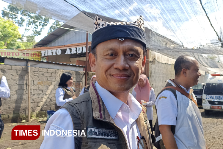 Kabid Kesehatan Hewan dan Kesehatan Masyarakat Veteriner Dispertan Banyuwangi, drh Nanang Sugiharto. (FOTO: Ikromil Aufa/TIMES Indonesia)