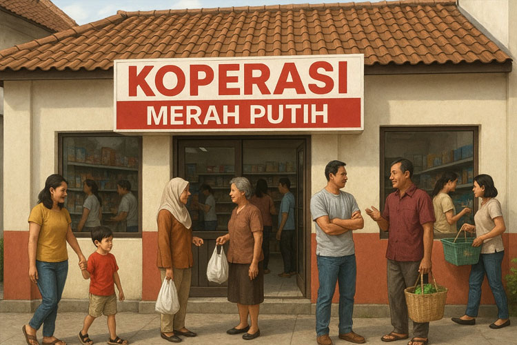 Ilustrasi - Koperasi Merah Putih. (FOTO: AI Image).Sekrestaris DPMD Banyuwangi, Choliqul Ridha. (FOTO: Fazar Dimas/TIMES Indonesia).