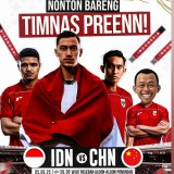 Wadahi Dukungan Masyarakat, Bupati Ponorogo Gelar Nobar Timnas Indonesia vs China