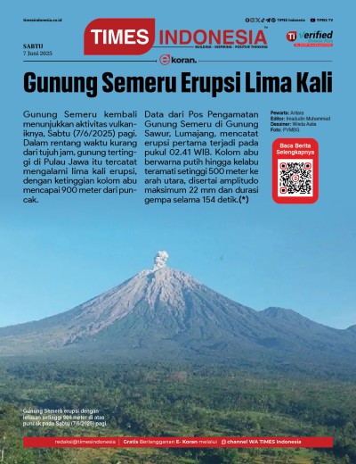 Edisi Sabtu, 7 Juni 2025: E-Koran, Bacaan Positif Masyarakat 5.0