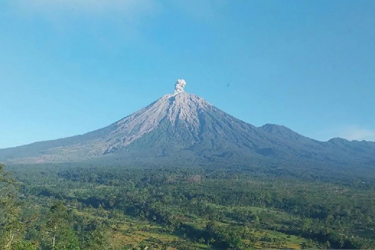 Gunung Semeru Erupsi Lima Kali, Kolom Abu Capai 900 Meter