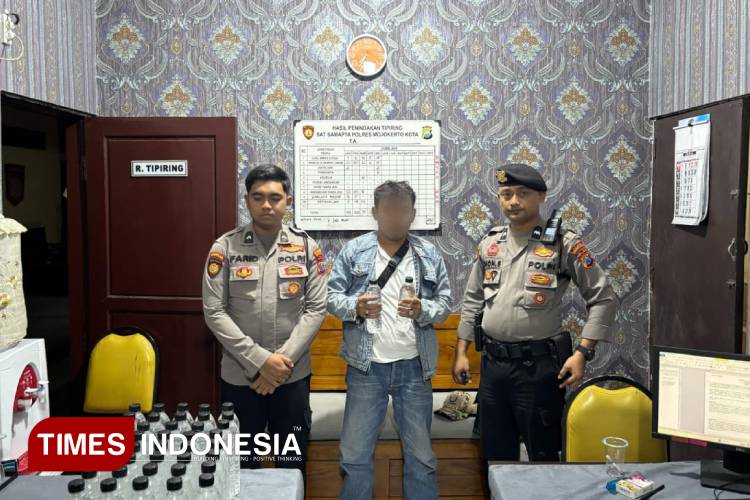 Penjual Miras Ilegal Asal Surabaya Ditangkap Polres Mojokerto Kota
