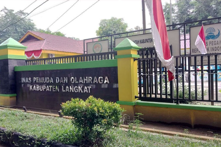 Kantor Dinas Pemuda dan olahraga (Dispora) Kabupaten Langkat. (Foto: RRI/Rian)