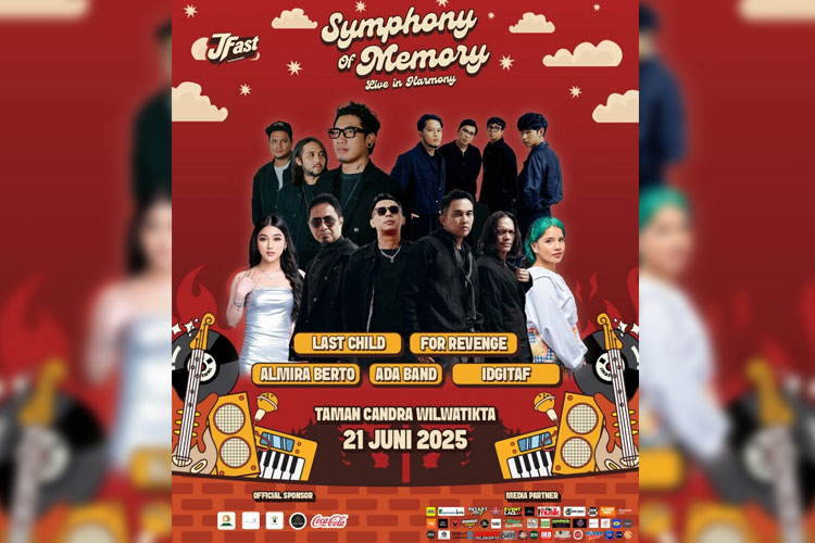 Jfast Entertainment bakal persembahkan konser musik bertajuk Symphony of Memory di Pandaan pada tanggal 21/Juni/2025. (Dok)