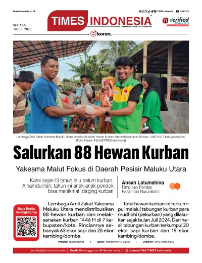 Edisi Selasa, 10 Juni 2025: E-Koran, Bacaan Positif Masyarakat 5.0