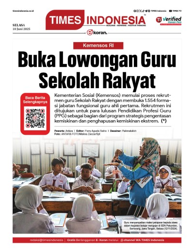 Edisi Selasa, 10 Juni 2025: E-Koran, Bacaan Positif Masyarakat 5.0