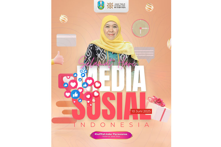 Hari Media Sosial Indonesia, Gubernur Khofifah Ajak Bijak Bermedsos dan Waspadai Hoaks