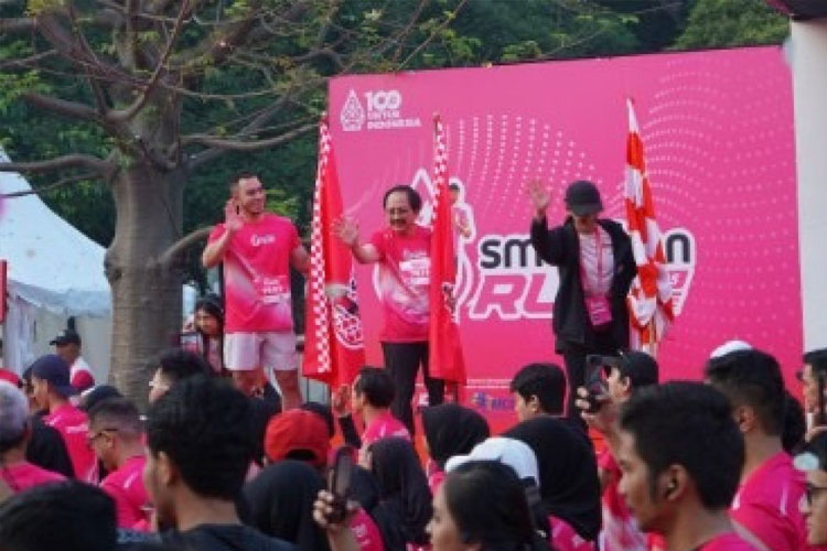 Kemeriahan Smartfren Run 2025 di Plaza Timur Gelora Bung Karno (GBK), Jakarta, pada Minggu (8/6/2025). (Dok.Smartfren)