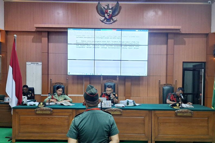 Anggota TNI yang Tembak Polisi di Lampung Didakwa Lakukan Pembunuhan Berencana