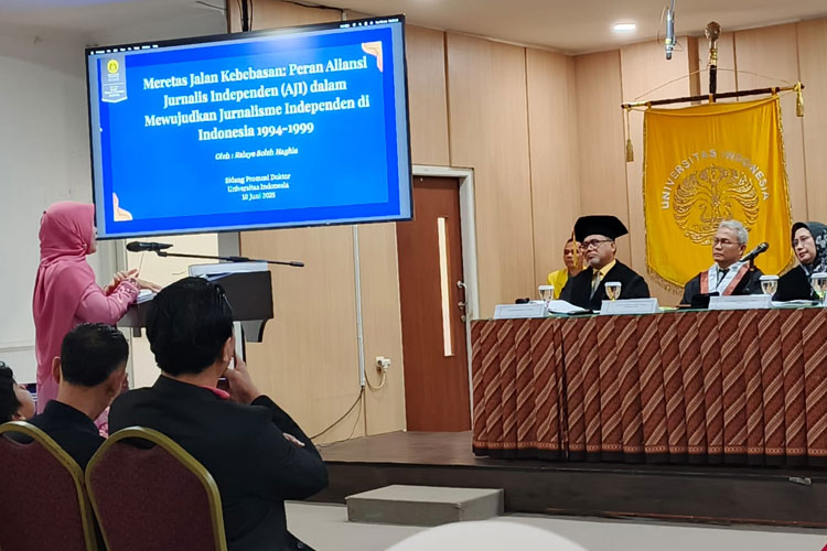 Disertasi Doktor Raisye Soleh Haghia Ungkap Peran AJI dalam Perjuangan Kebebasan Pers Era Orde Baru