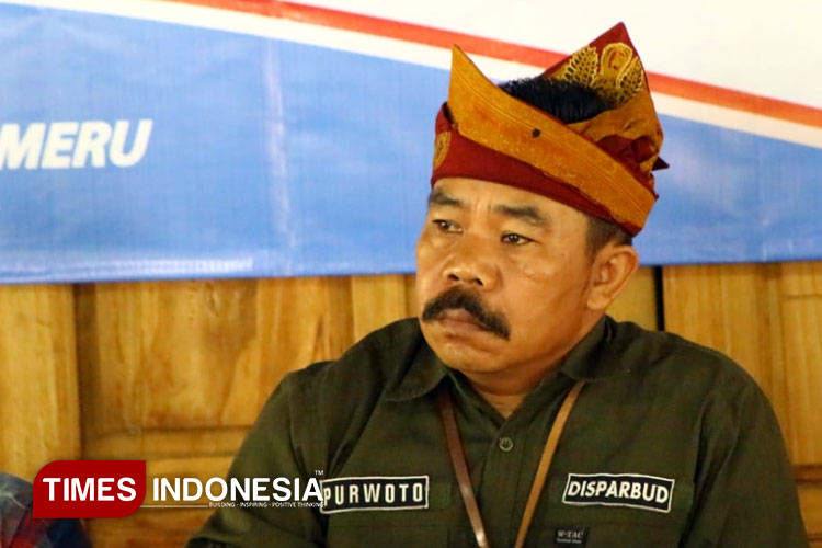 Kadisparta dan Kebudayaan Kabupaten Malang, Purwoto, S.Sos, MSi saat Sosialisasi Keselamatan Wisata Bromo Jalur Malang. (FOTO: Widodo Irianto/TIMES Indonesia)