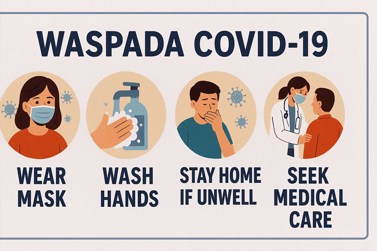 Ilustrasi waspada virus Covid-19. (Ilustrasi: ChatGPT)