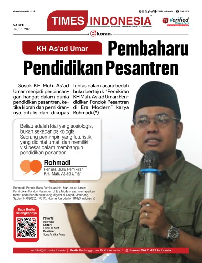 Edisi Sabtu, 14 Juni 2025: E-Koran, Bacaan Positif Masyarakat 5.0