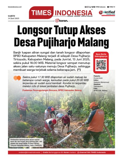Edisi Sabtu, 14 Juni 2025: E-Koran, Bacaan Positif Masyarakat 5.0