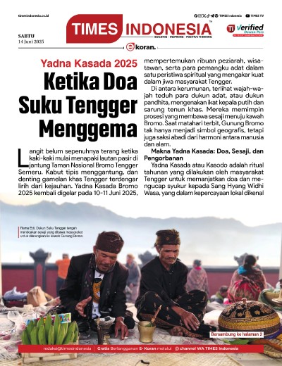 Edisi Sabtu, 14 Juni 2025: E-Koran, Bacaan Positif Masyarakat 5.0